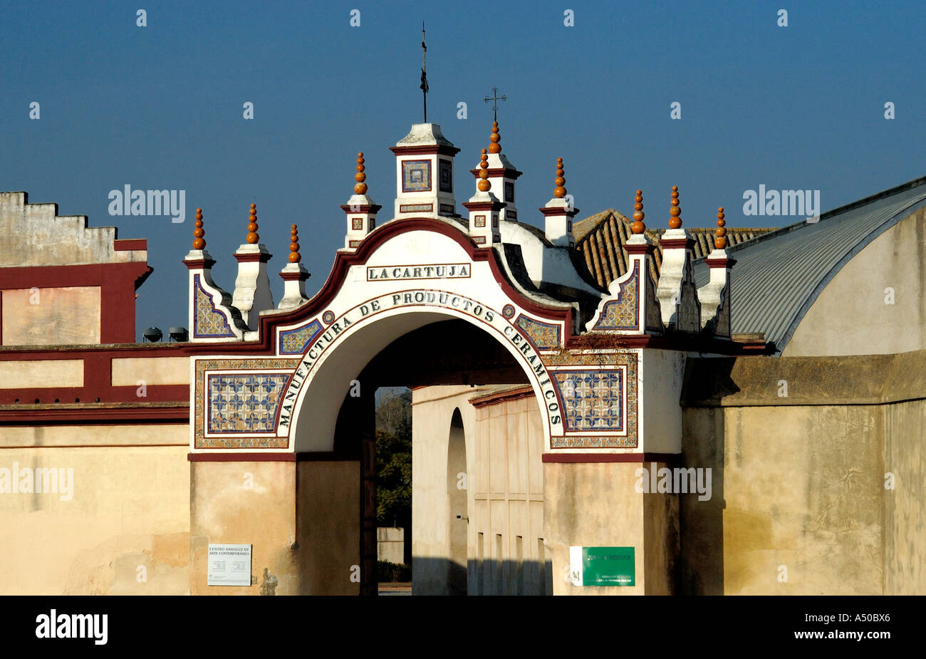 Keramikfabrik, Sevilla Spanien Stockfoto