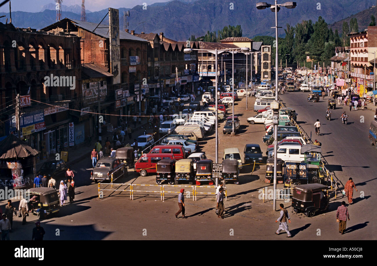 Ansicht der Stadt Leh in Ladakh in Jammu Kaschmir Indien Stockfoto