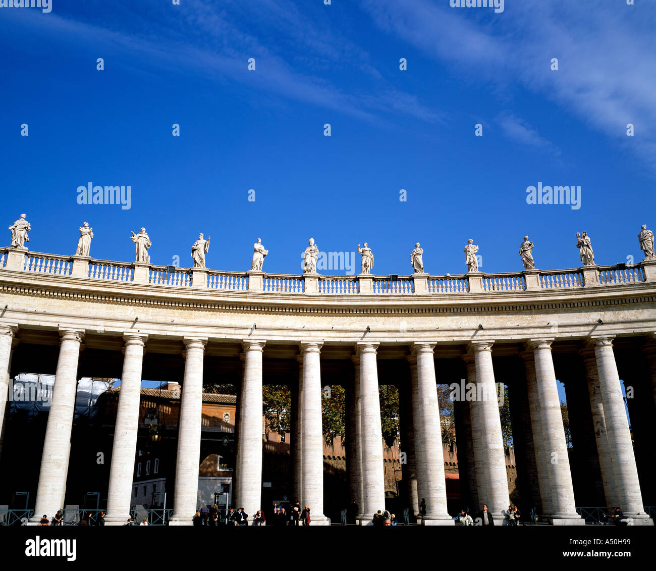 Piazza San Pietro-Vatikan Rom Italien Stockfoto
