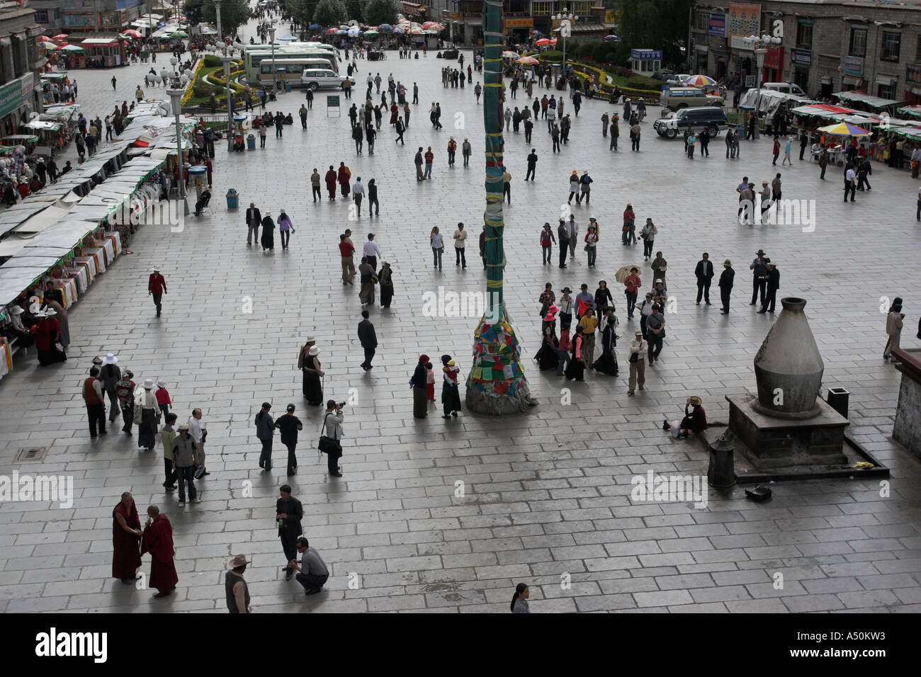Barkhor Street Szene, Lhasa, Tibet Stockfoto
