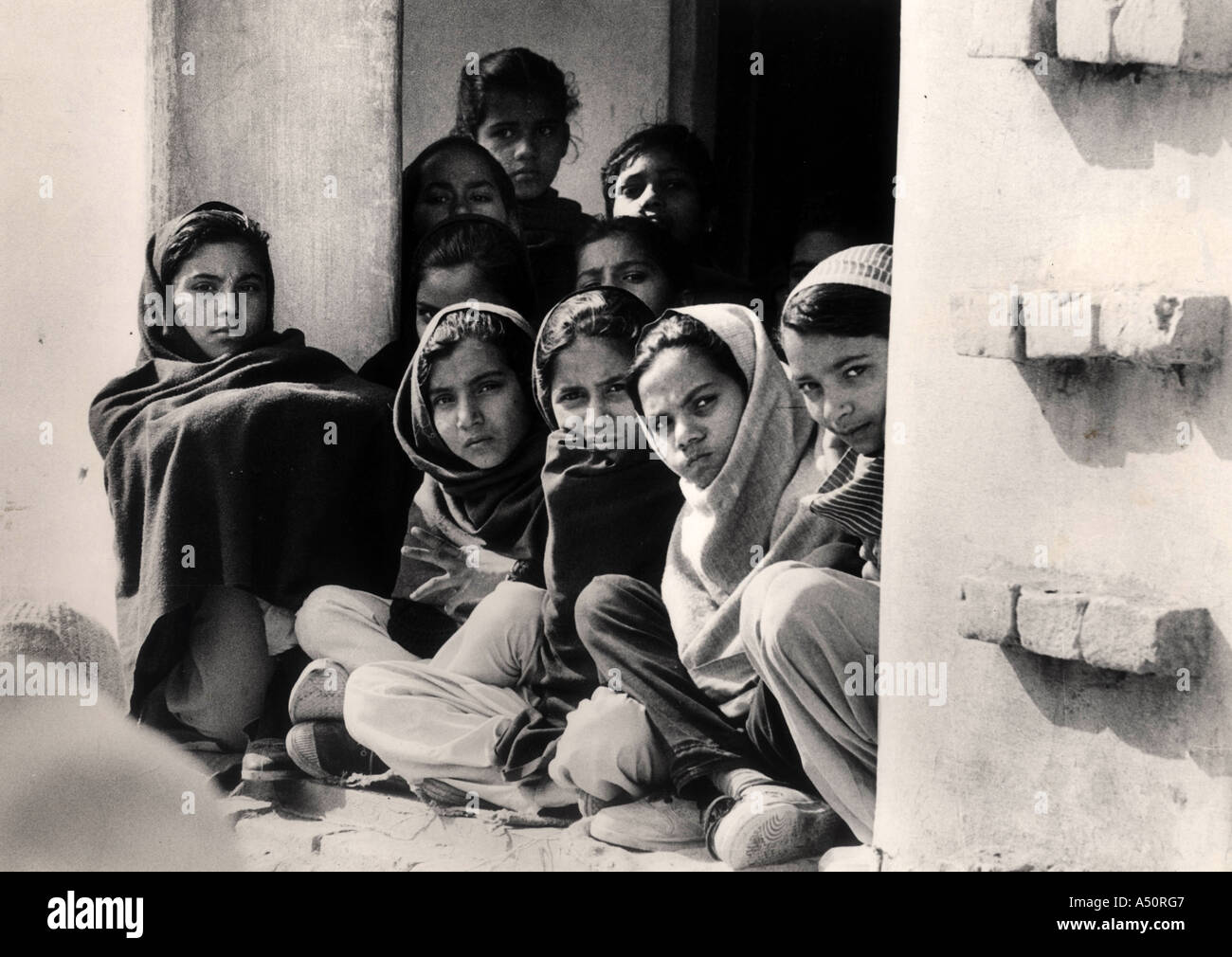 Mädchen an einer staatlichen Schule Stockfoto