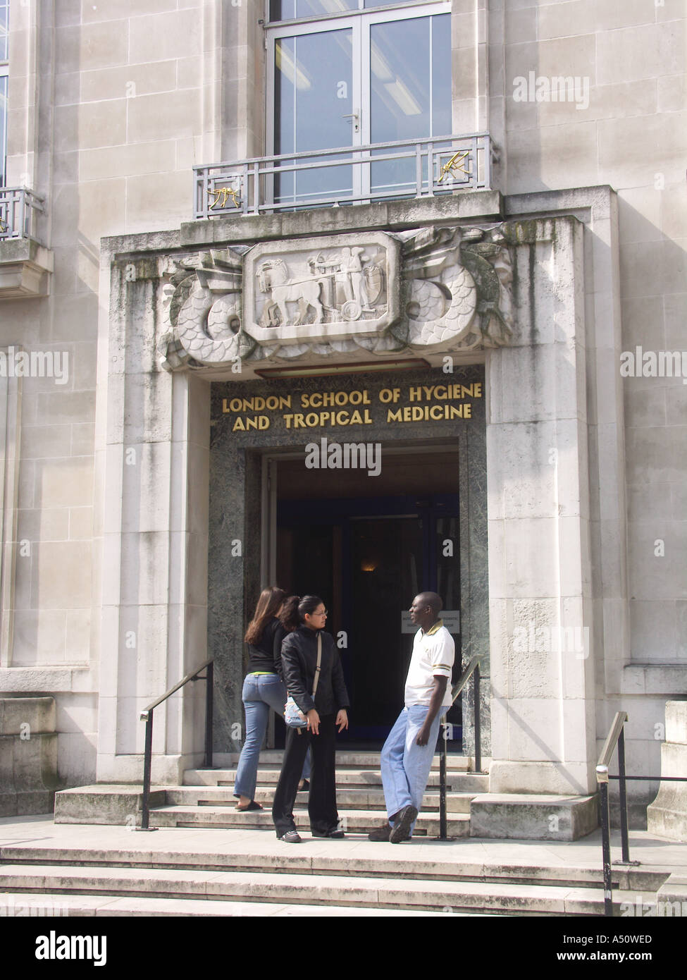 Eingang London School of Hygiene and Tropical Medicine University of London Stockfoto