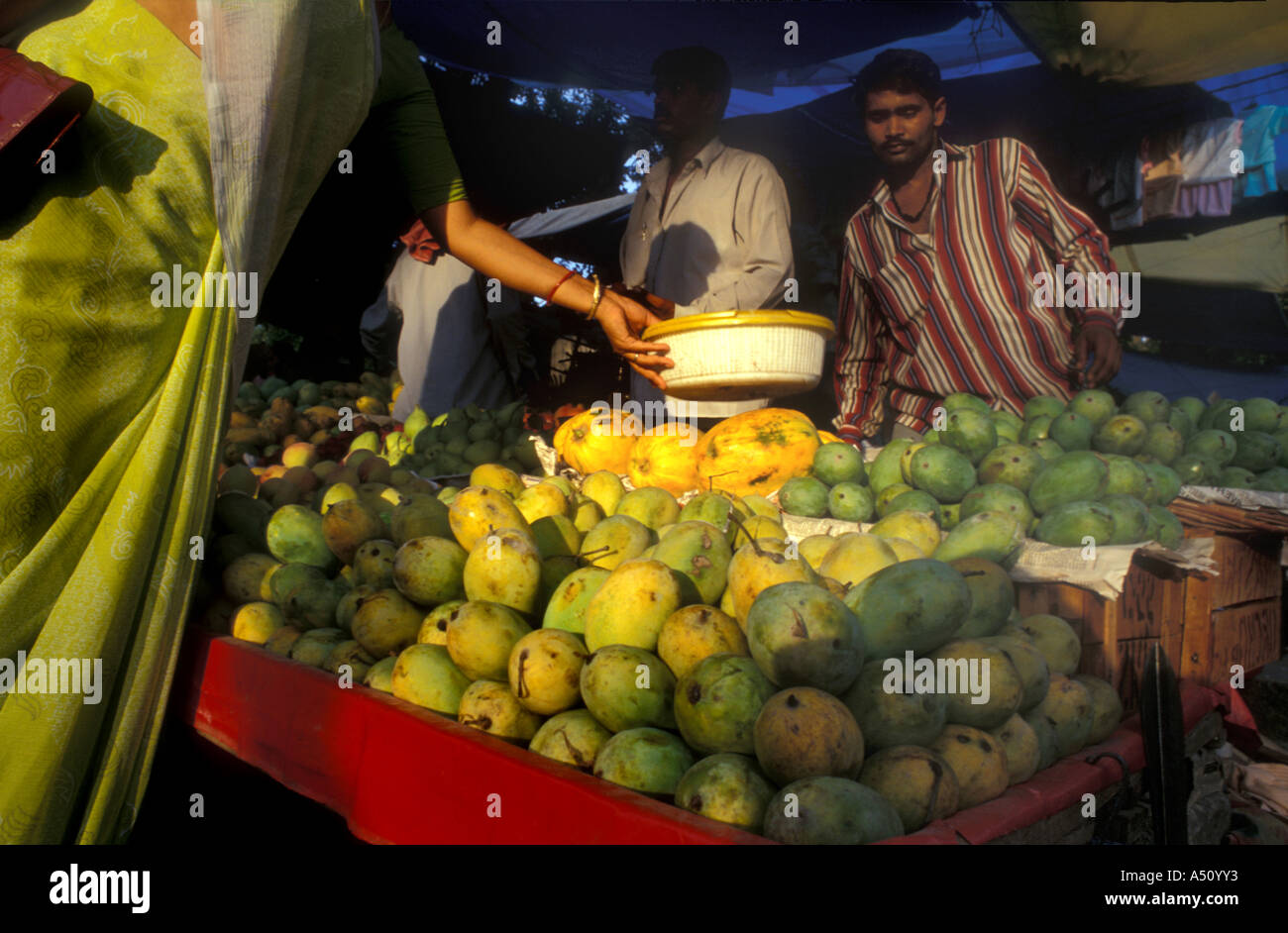 Mango-Verkäufer Stockfoto