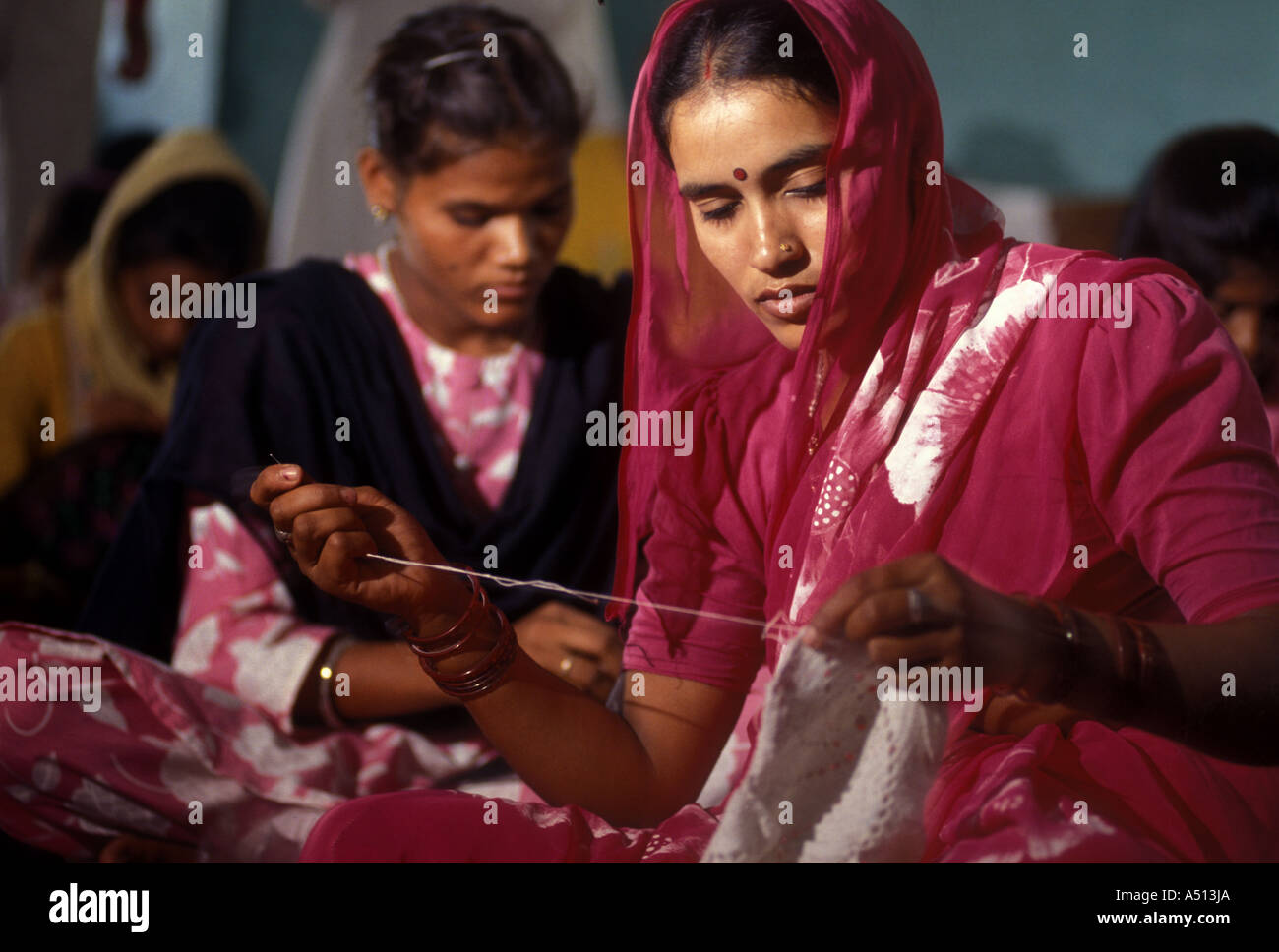 Frauen Kleidung Nähen Stockfoto