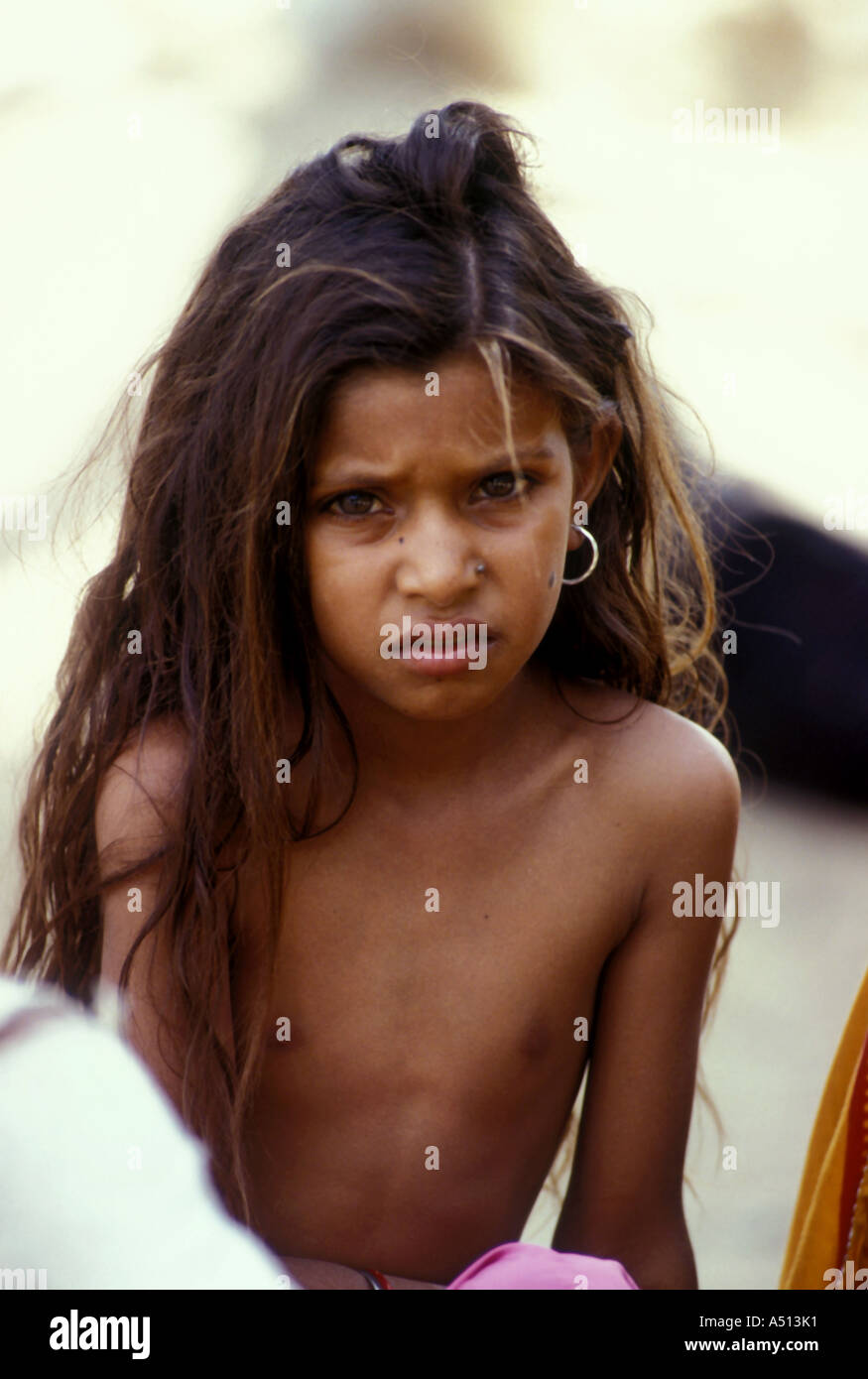 Mieter Bauerntochter Rajasthan Indien Stockfoto