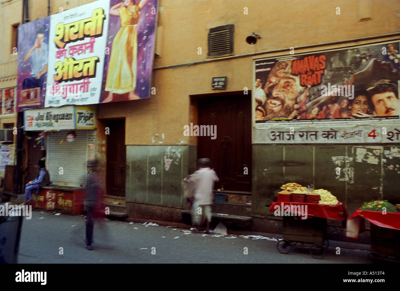 Filmplakate 1990 Stockfoto