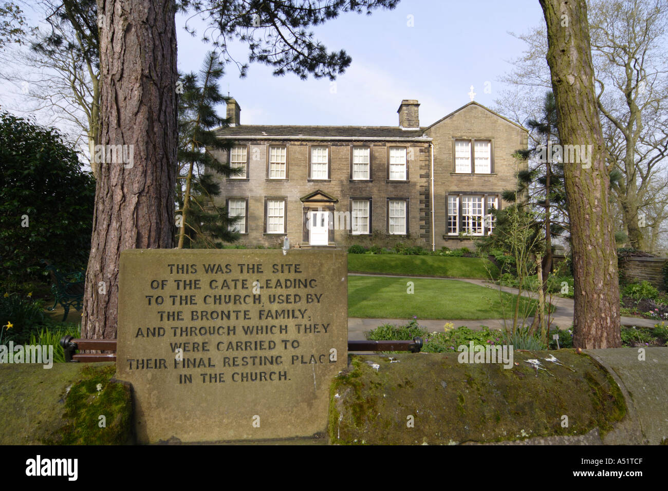 Haworth Pfarrhaus Yorkshire UK Heimat der Brontes Stockfoto