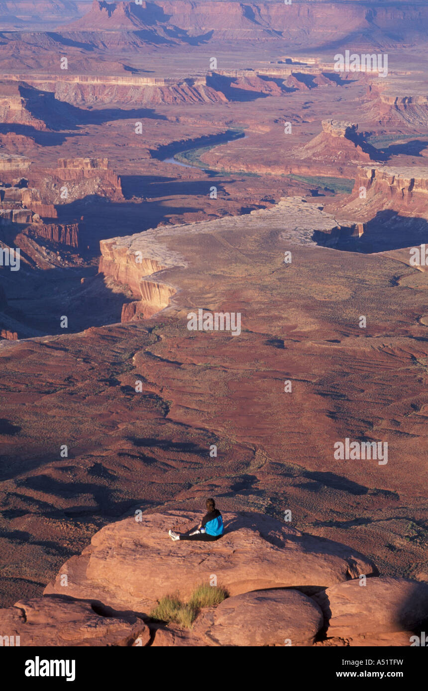 Canyonlands Nationalpark UT Wanderinsel im Himmel Bezirk Green River überblicken Sandstein Stockfoto