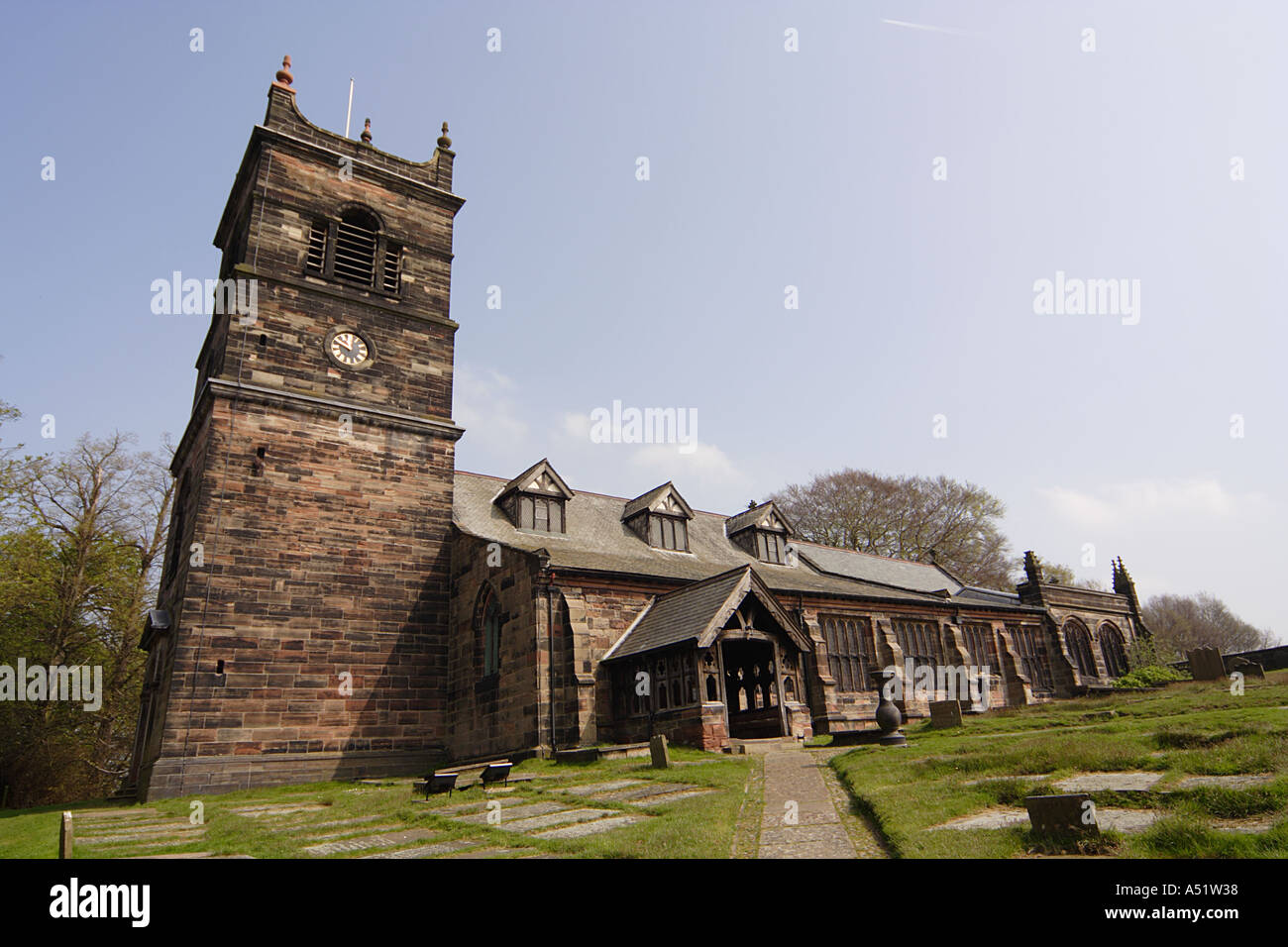 Pfarrkirche Saint Marys Rostherne Cheshire UK Stockfoto