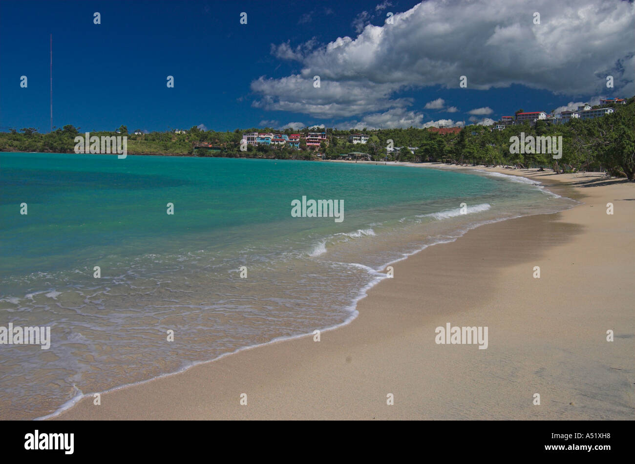Morne Rouge Strand azurblauen Meer Grenada Stockfoto
