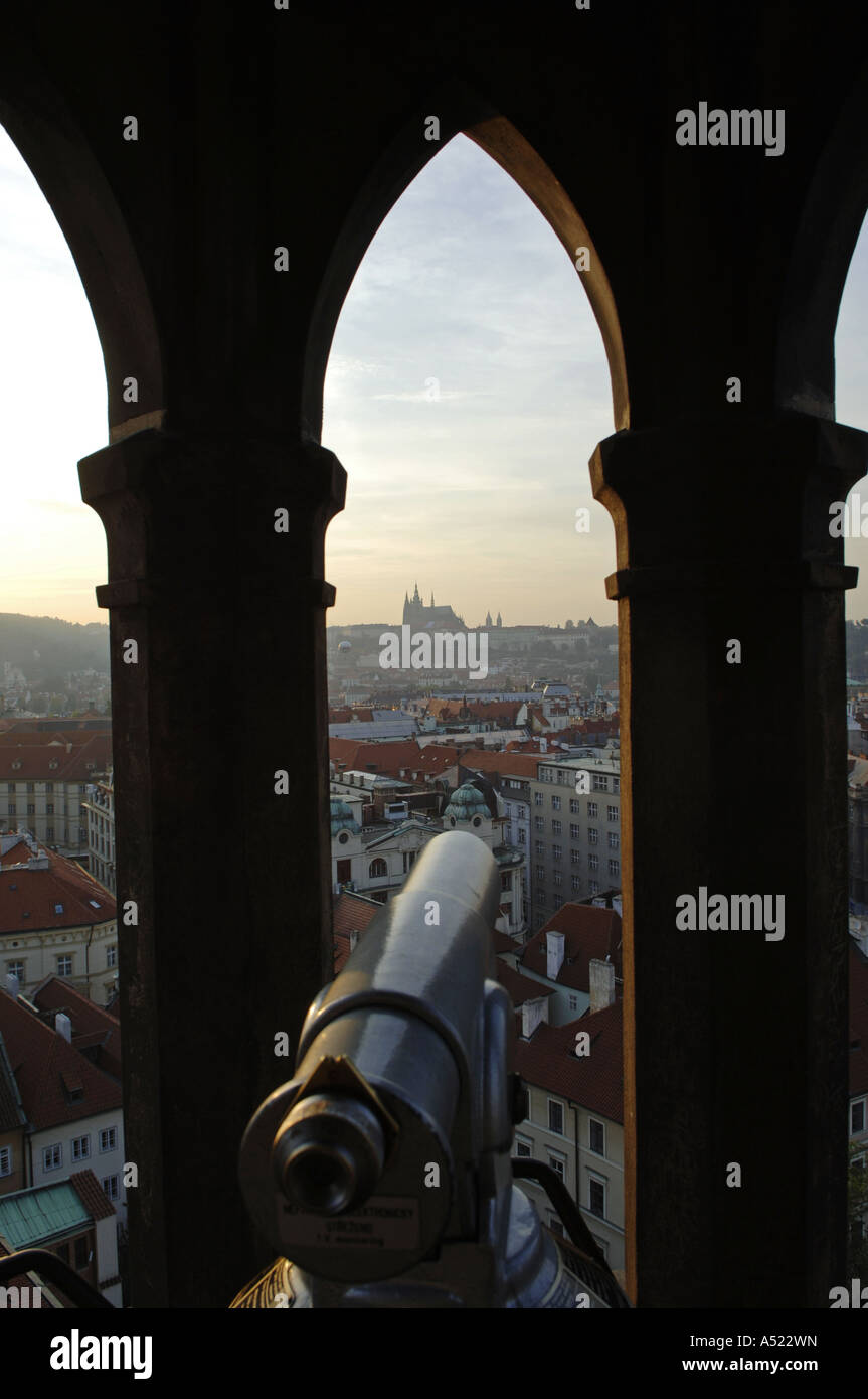 Prag, Hradschin mit Veits Dom Hügel Stockfoto
