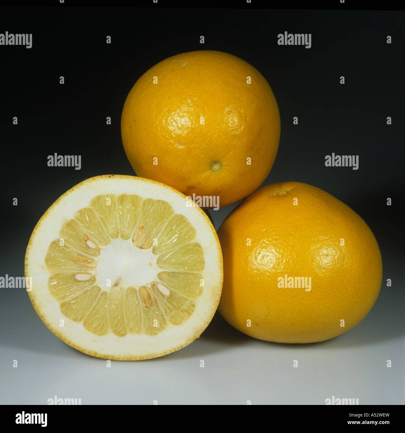 Ganzer Abschnitt Pummelo Obstsorte Banpeiyu Stockfoto