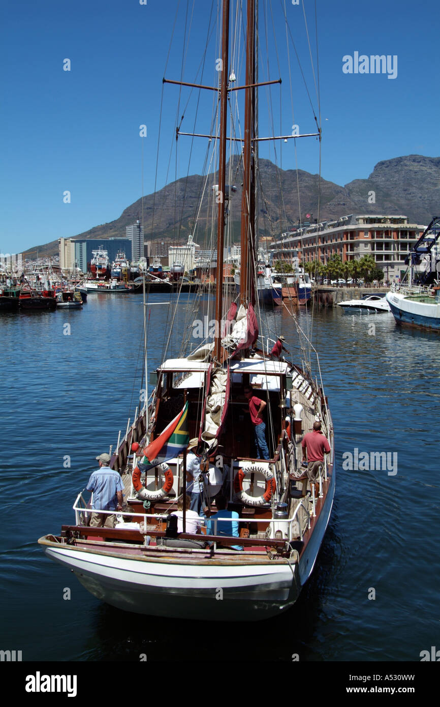Waterfront Komplex. Cape Town South Africa.Sailing Yacht Ausflug Stockfoto