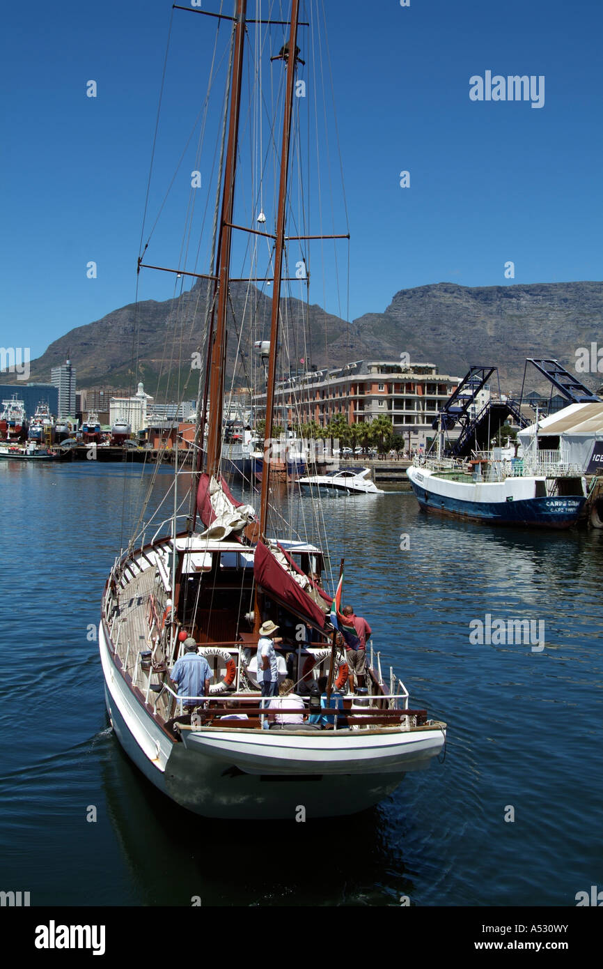 Waterfront Komplex. Cape Town South Africa.Sailing Yacht Ausflug Stockfoto