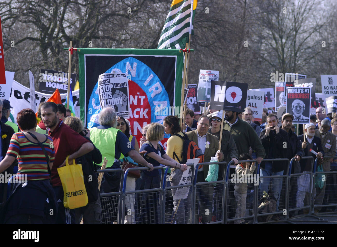 Anti-Krieg-Protest-London-UK Stockfoto