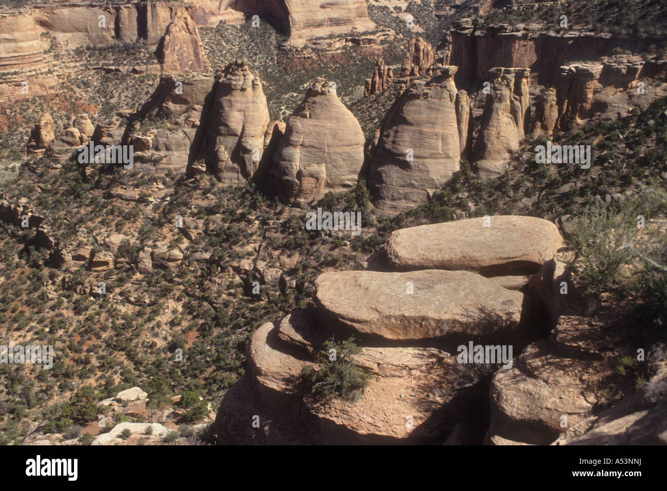 Geologische verfügt über bekannte wie die Kokerei Flaschenöfen, die Bestandteil einer Gegend namens Colorado Nationalmonument sind. Stockfoto