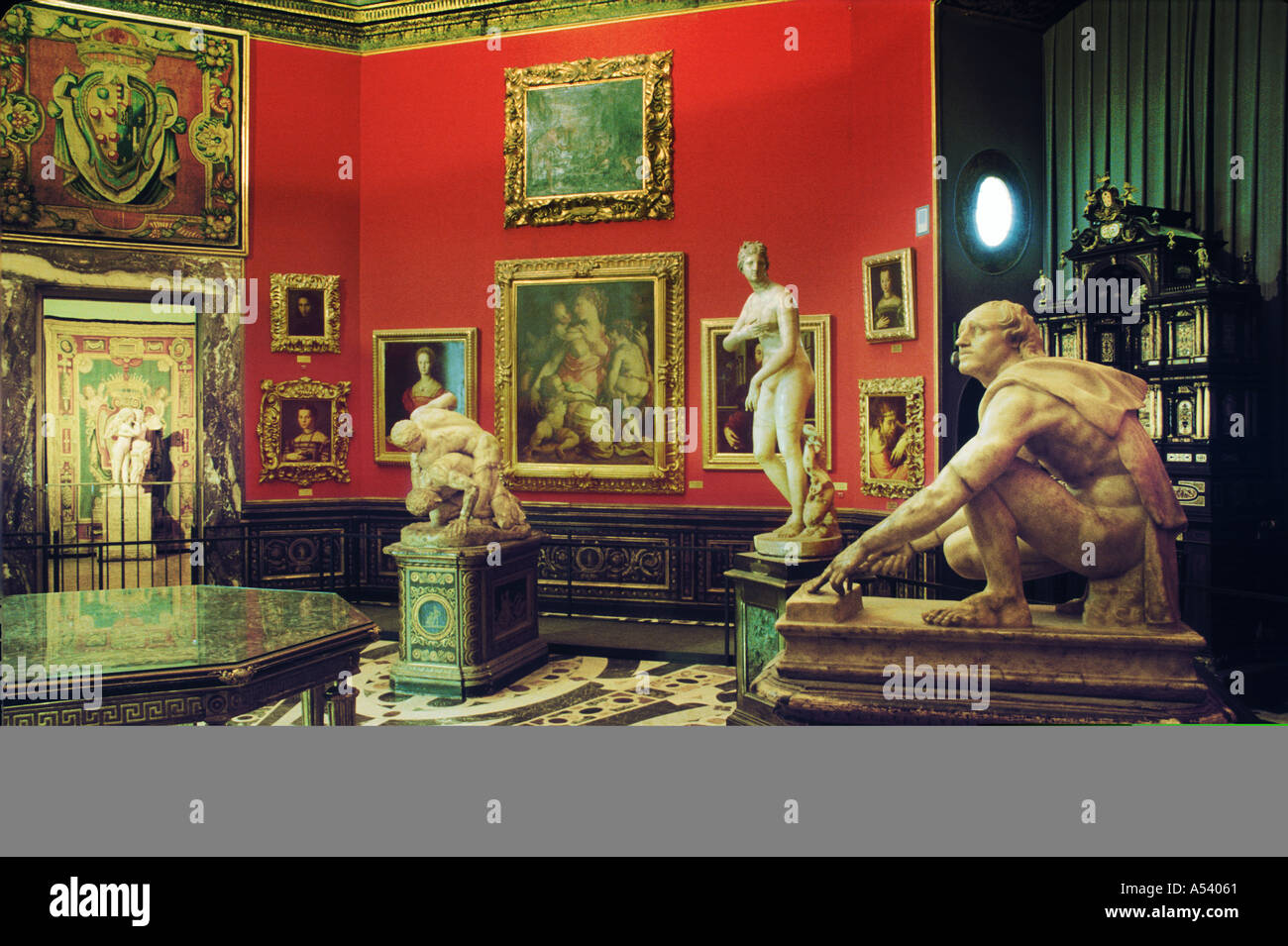 Sala de Saturna Galleria Degli Uffizi Florenz Italien Stockfoto