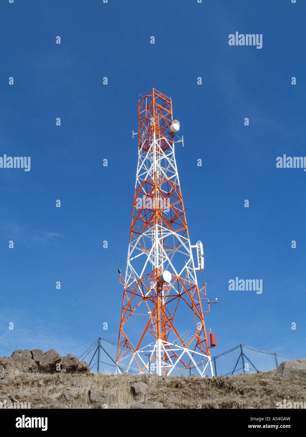 Broadcast mast Stockfoto