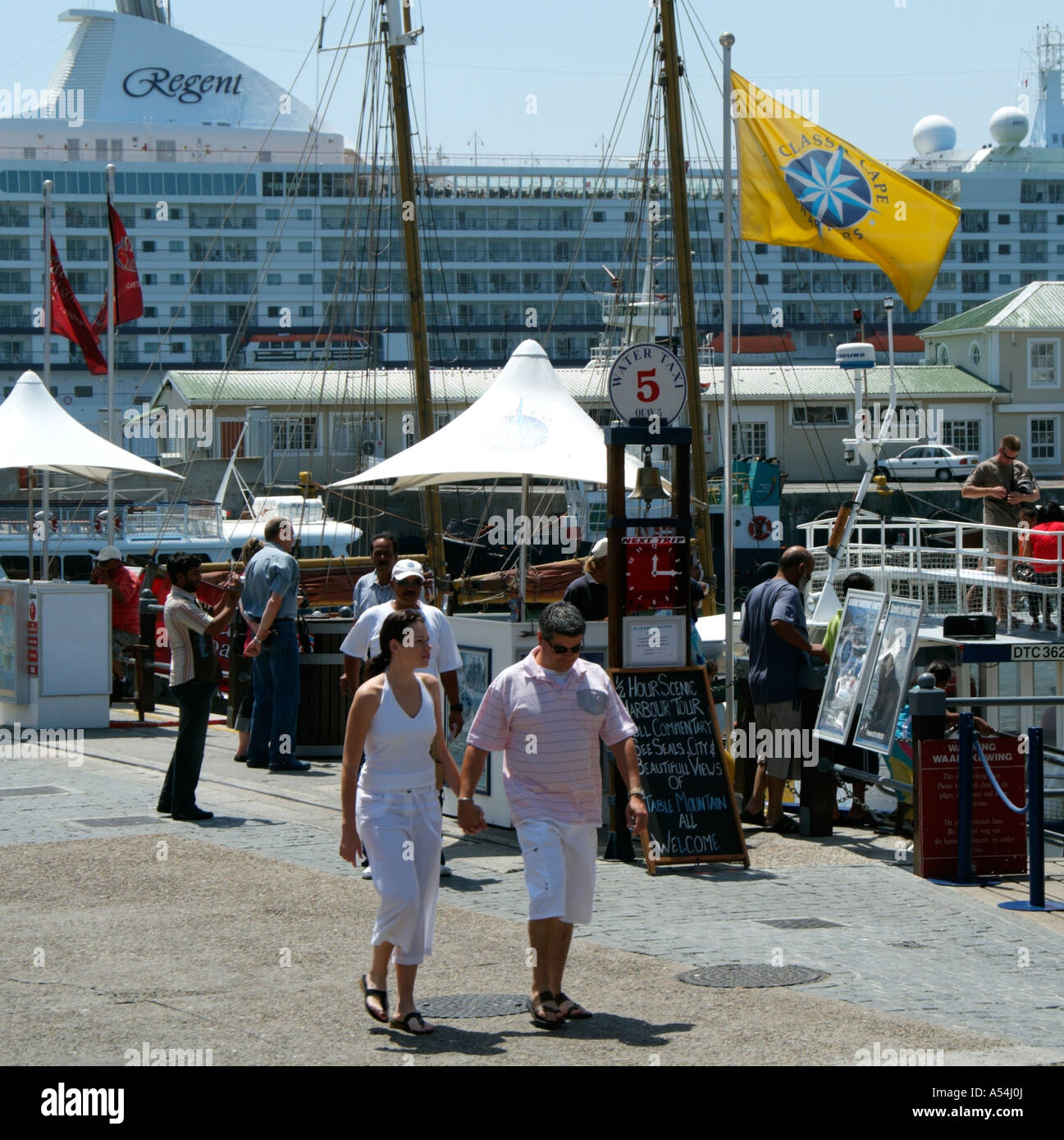 Kapstadt in Südafrika. Victoria und Alfred Waterfront Komplex. Stockfoto