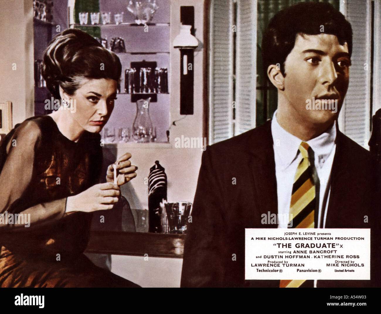 DER Diplom 1967 Film mit Dustin Hoffman und Anne Bancroft Stockfoto