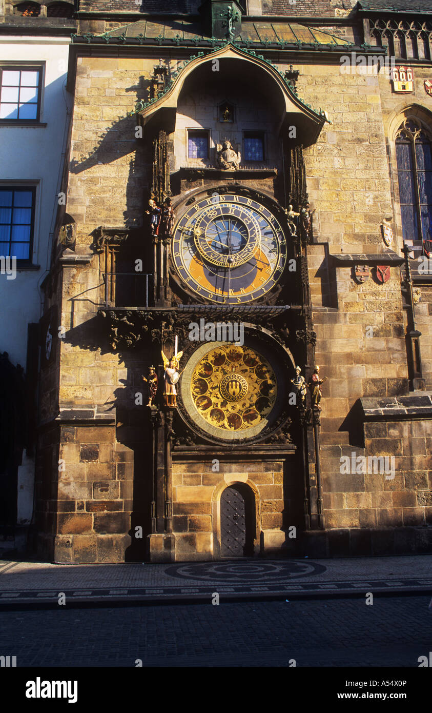 Astronmical Uhr, Altstädter Ring, Prag, Tschechische Republik Stockfoto