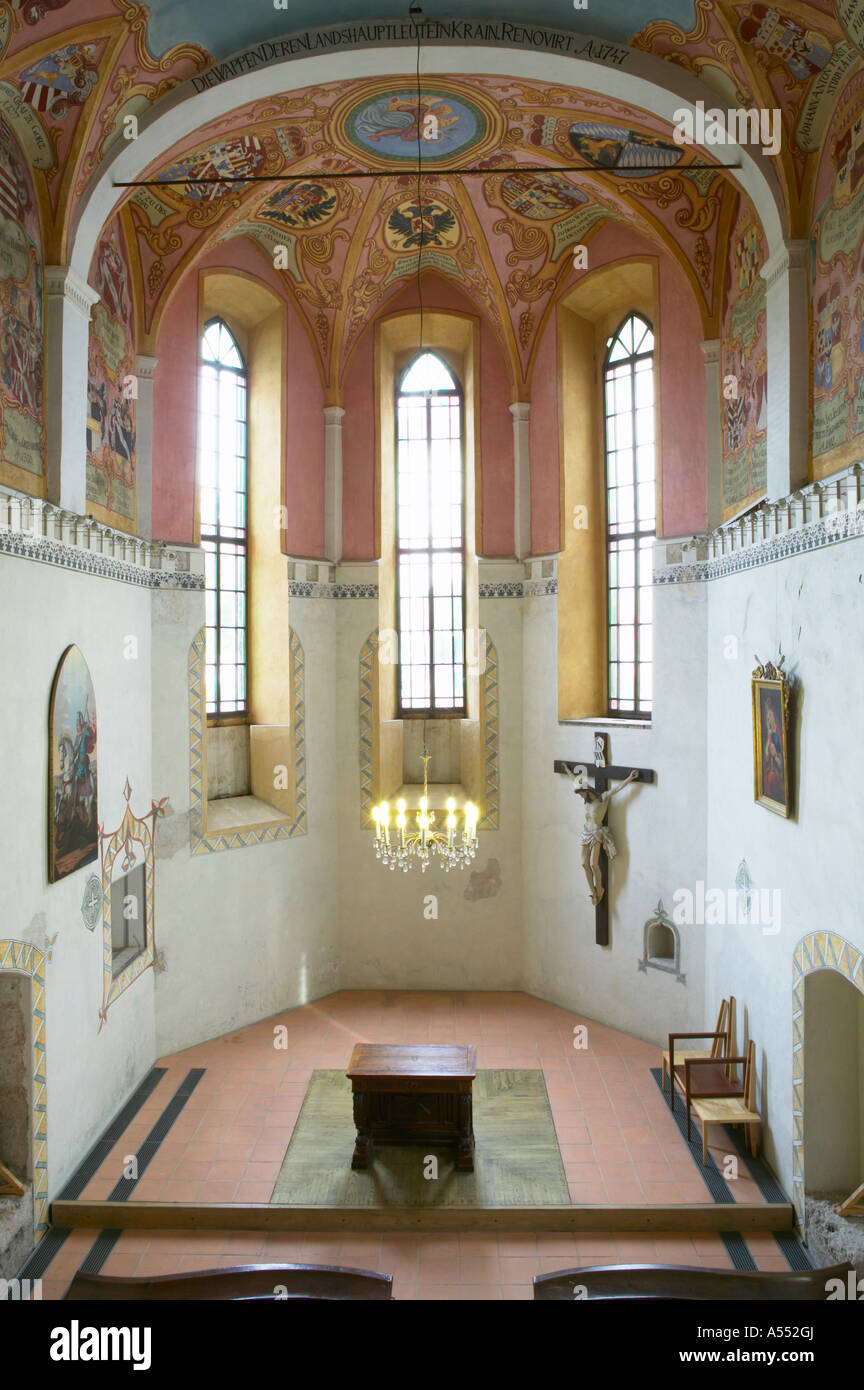 Die Kapelle des Heiligen Georg in die Burg von Ljubljana, Ljubljana, Slowenien Stockfoto