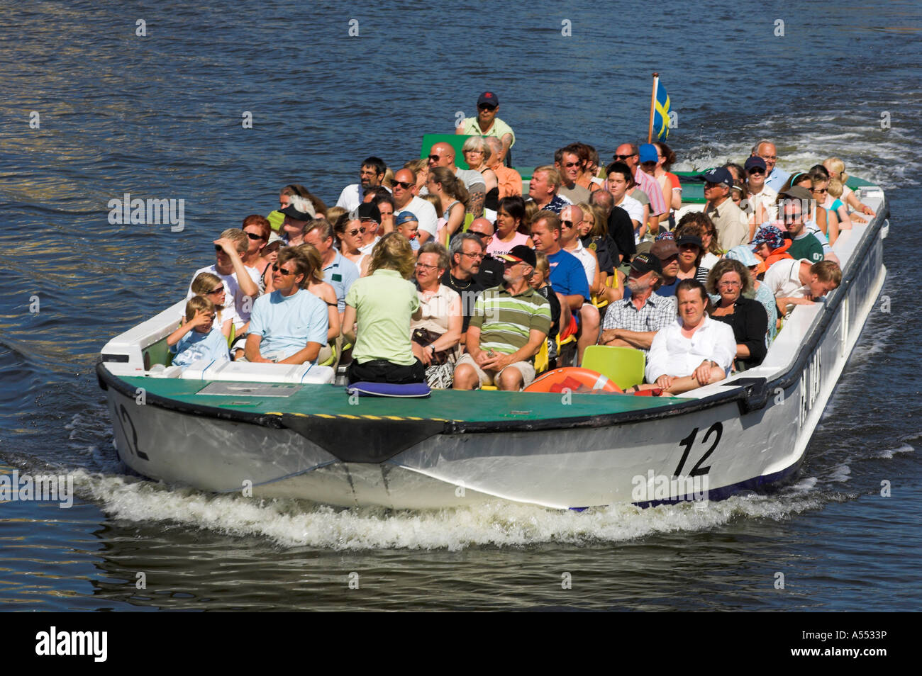 Ausflugsboot im Zentrum von Göteborg. Schweden Stockfoto