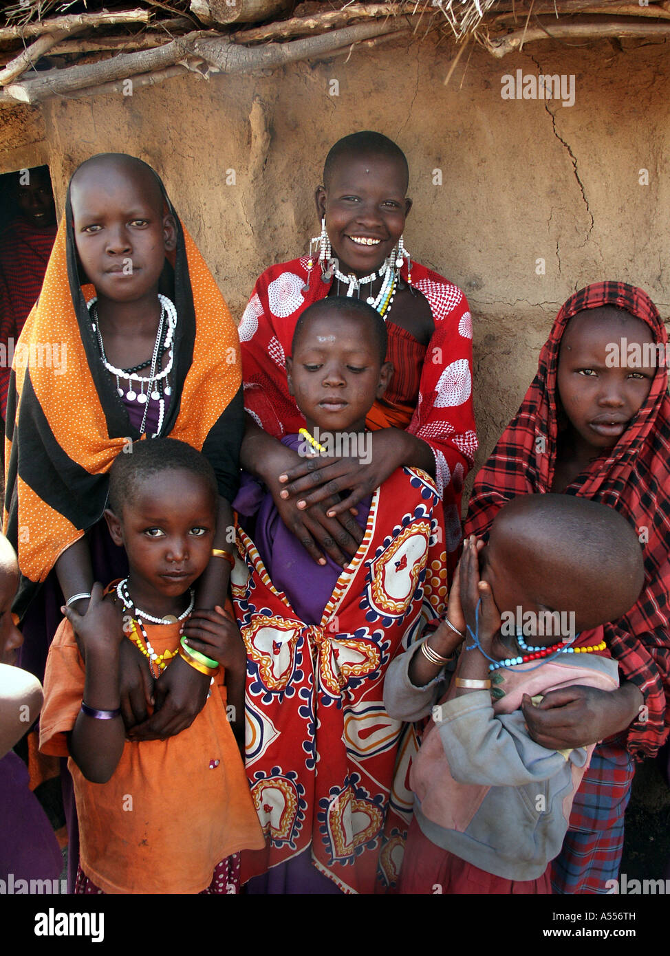 Painet ip2635 Tansania Masai Kinder Moita Dorf Arusha 2003 Land entwickeln Nation wirtschaftlich weniger entwickelt Stockfoto