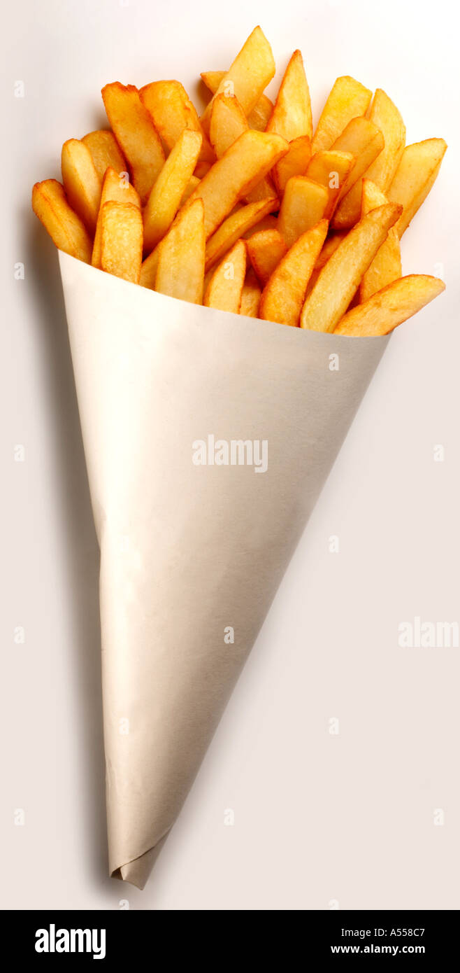 CHIPS IM KEGEL Stockfoto