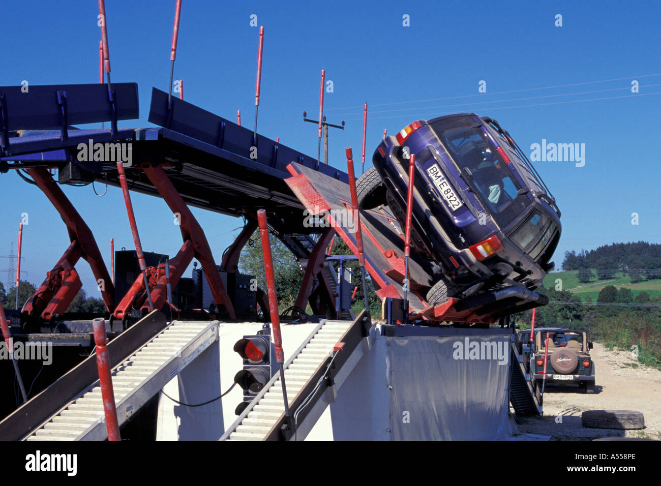 Offroad-Auto-simulator Stockfoto