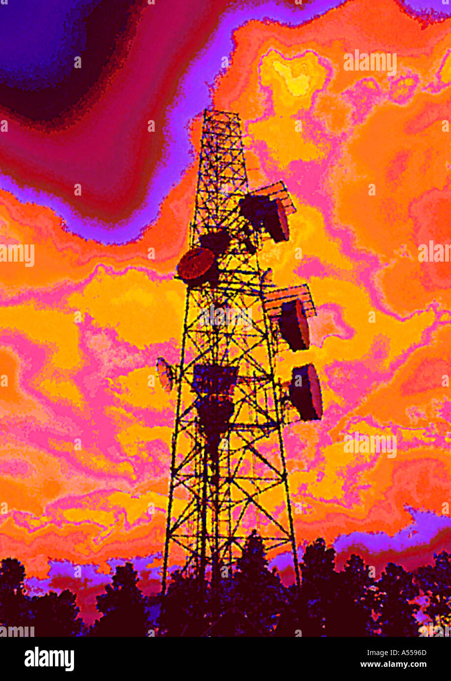Funkturm Stockfoto