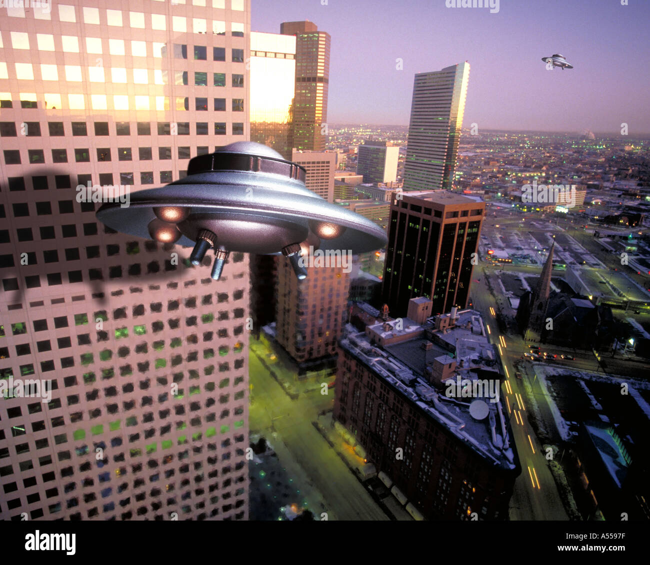 UFO-Invasion Stockfoto