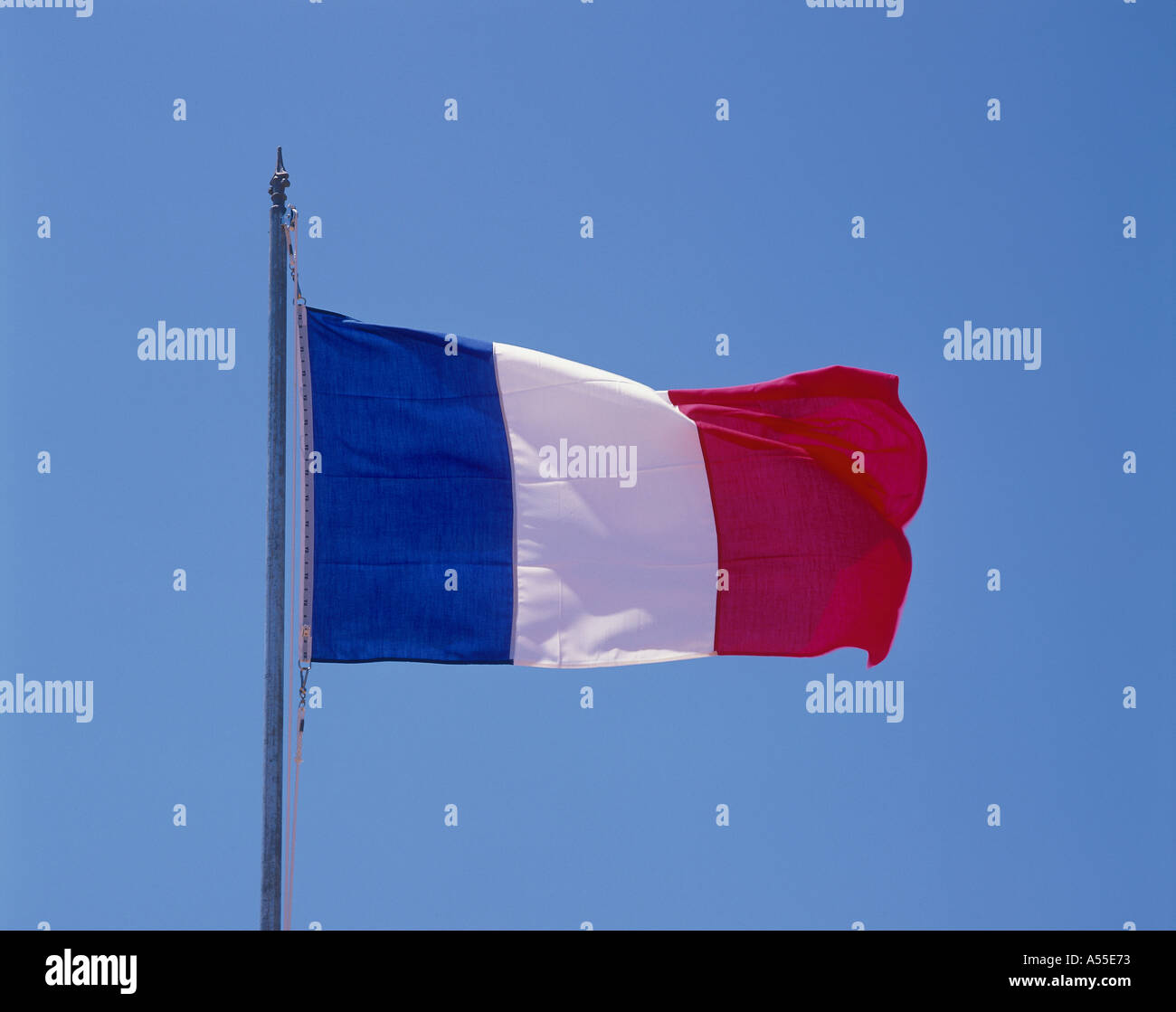 Französische Flagge Frankreich Stockfoto