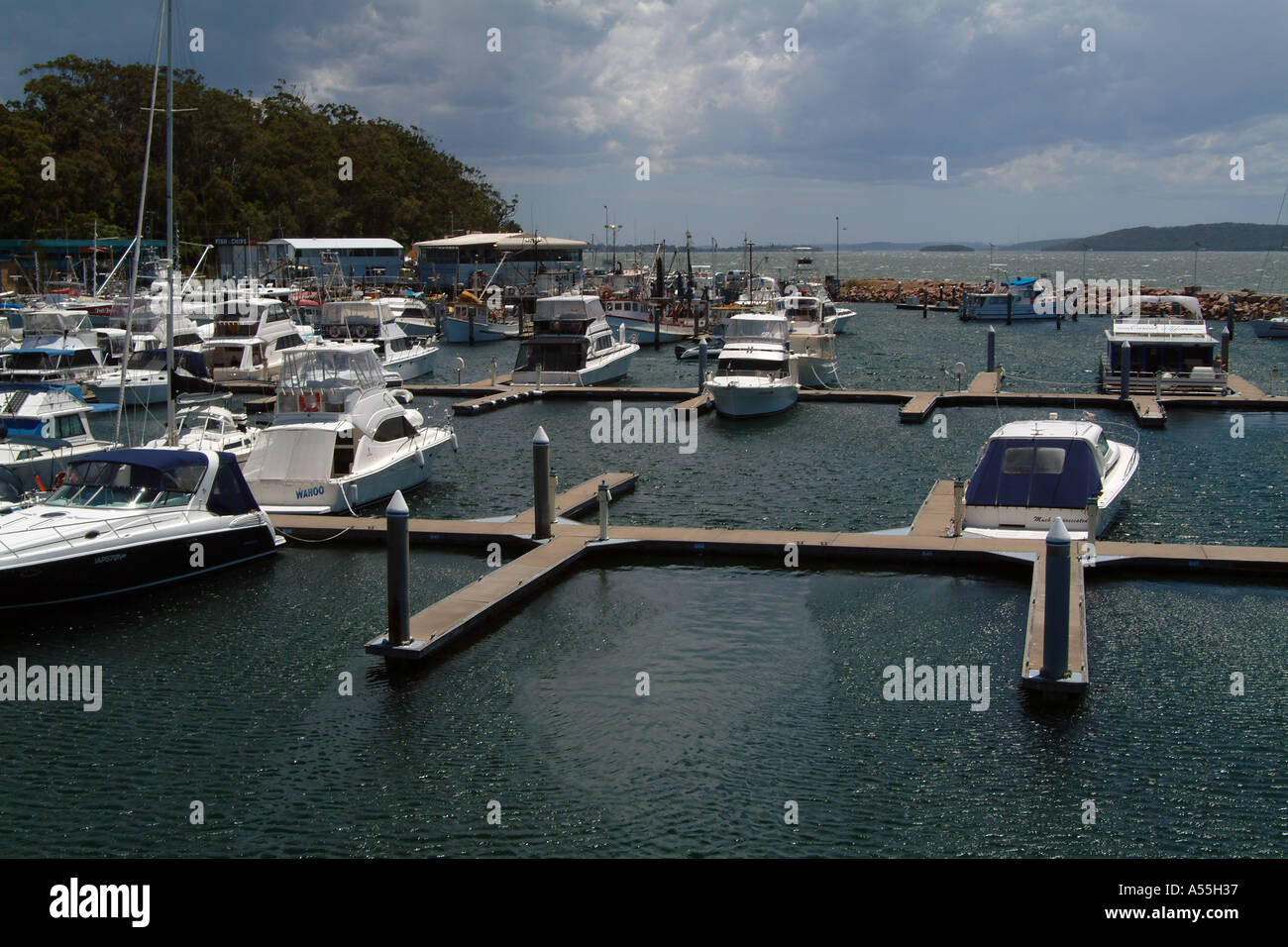 Boot Wassersport Boot safe-Harbor marina Stockfoto