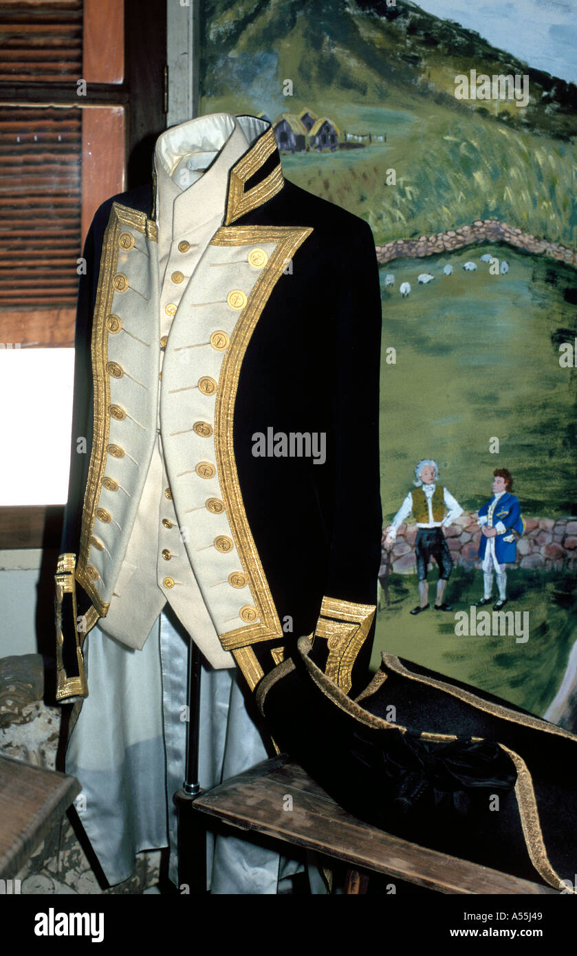 Uniform von Nelson im Museum in Nevis in Karibik Stockfoto