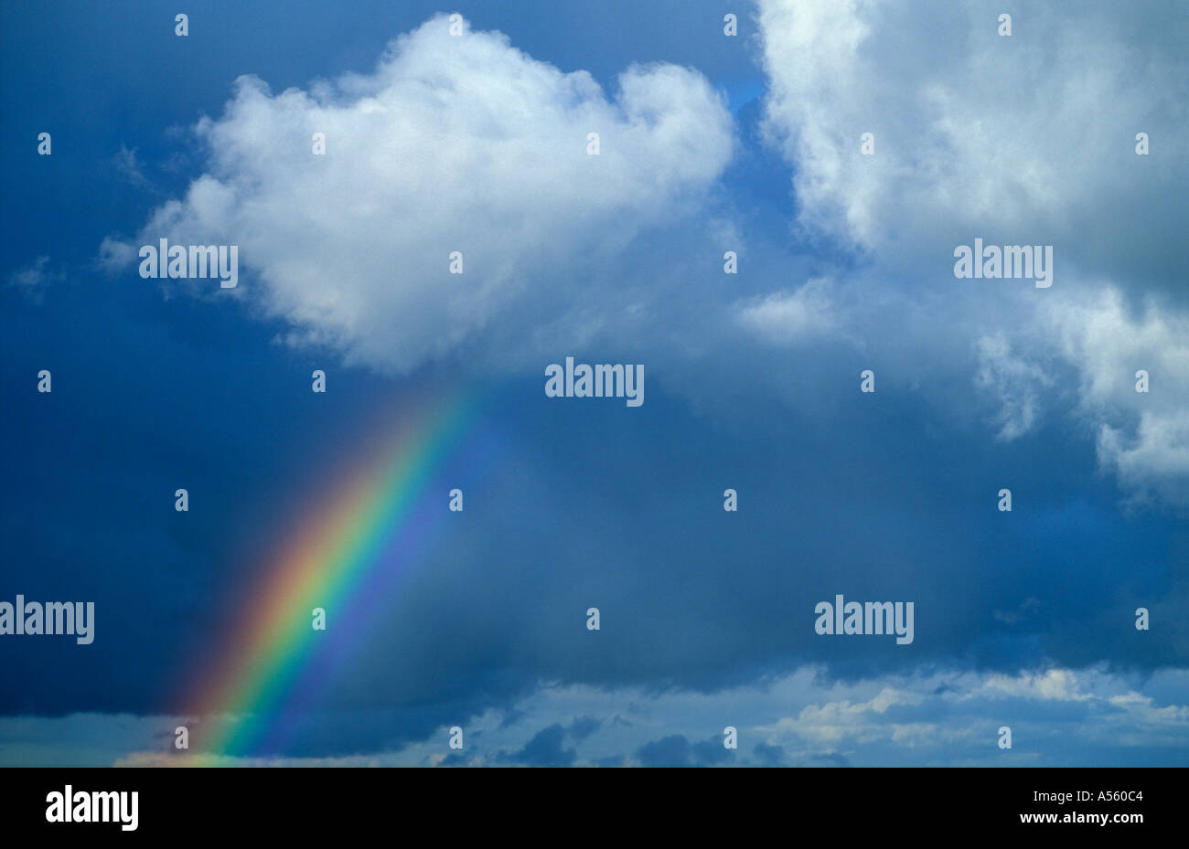 Himmel-Regenbogen-Dorset-England-UK Stockfoto