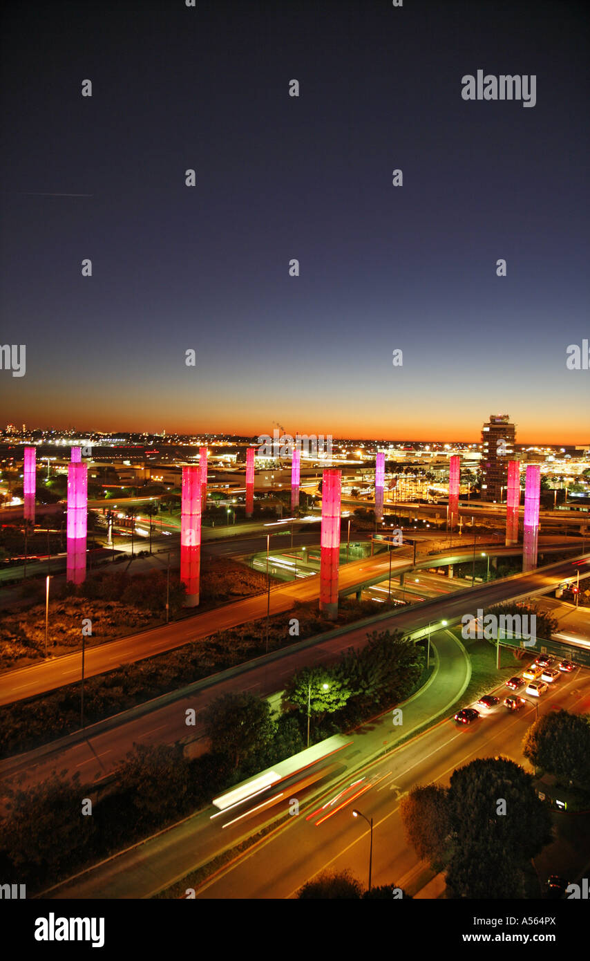 Lichtskulptur am LAX Los Angeles internationaler Flughafen El Segundo Los Angeles County Kalifornien Vereinigte Staaten USA Stockfoto