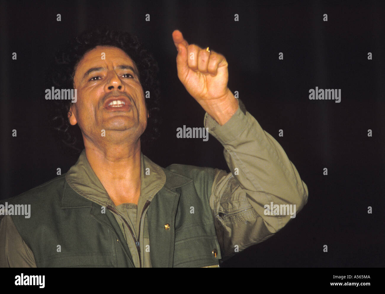 Oberst Muammar al-Gaddafi Libyen Stockfoto