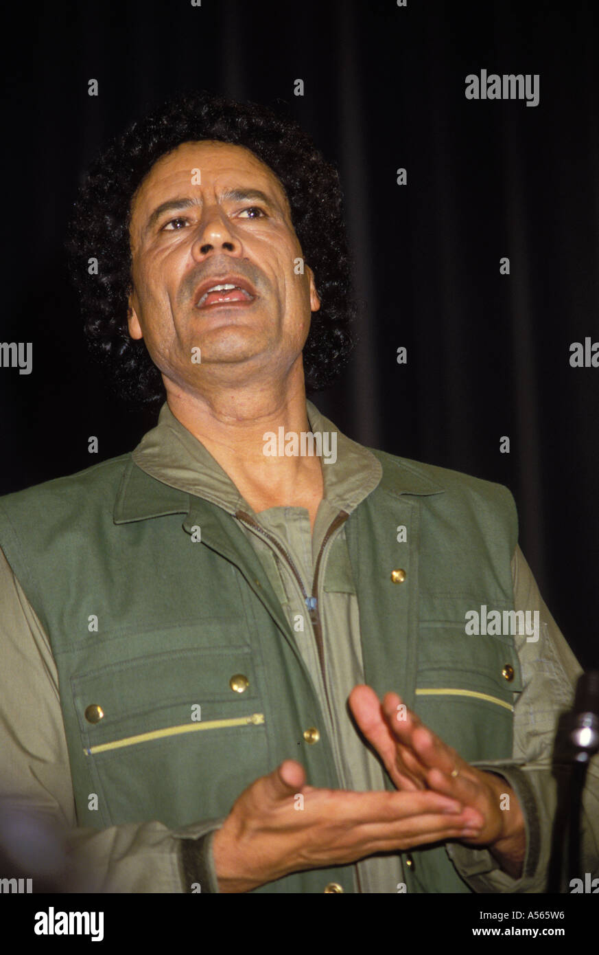 Oberst Muammar al-Gaddafi Libyen Stockfoto