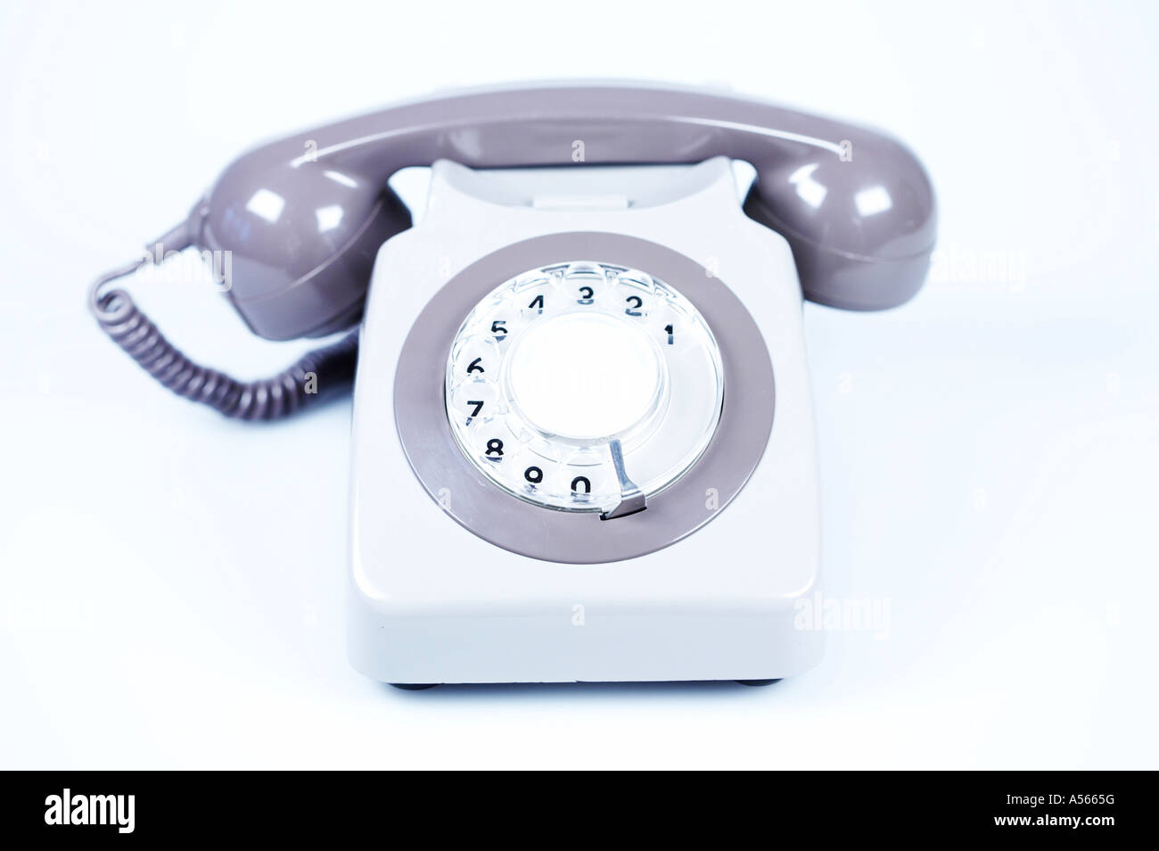 Siebziger Jahre Telefon kalt gebleichten Retrolook Stockfoto