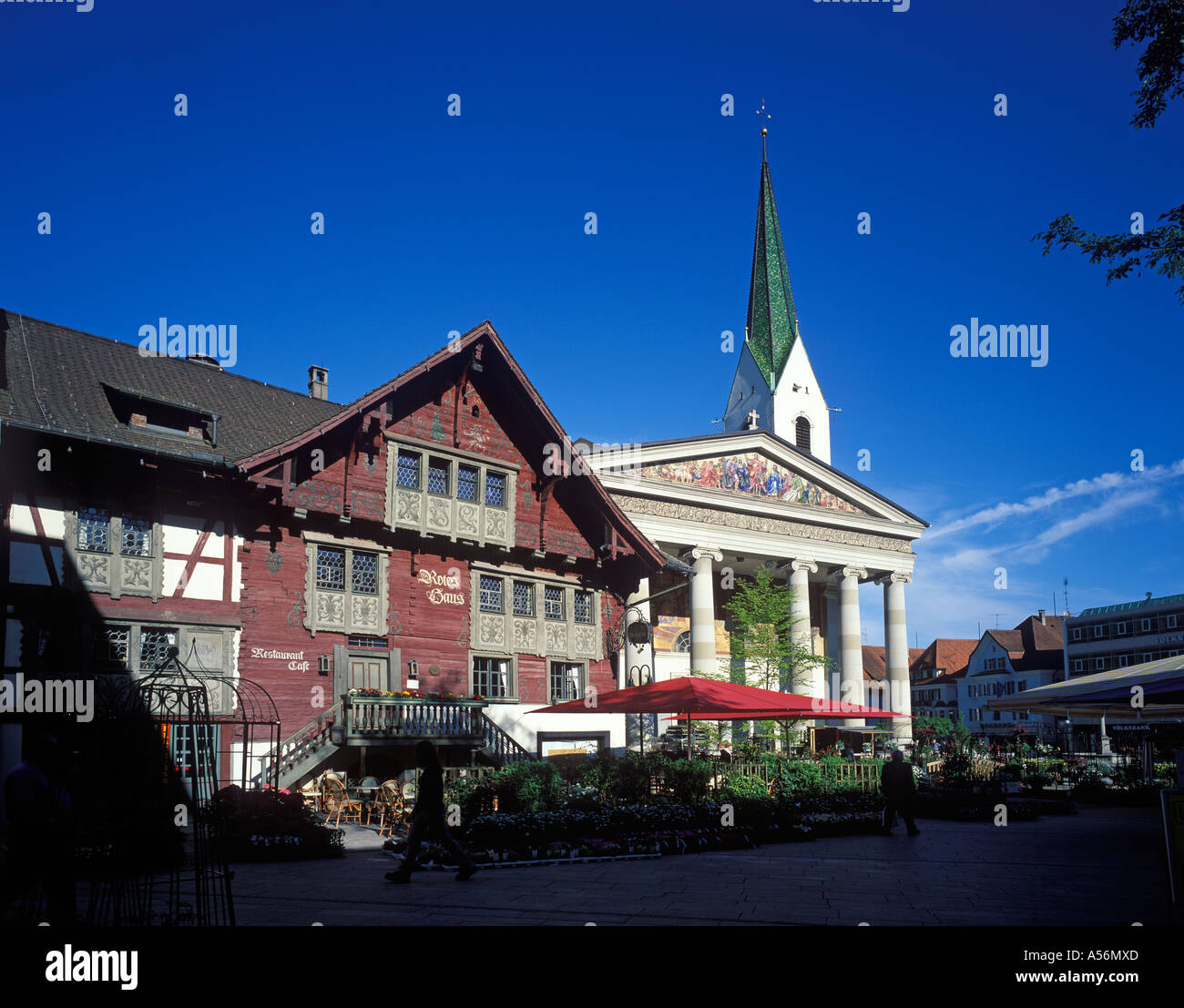 Dornbirn Rotes Haus Vorarlberg Osterreich Stockfoto Bild 6408620