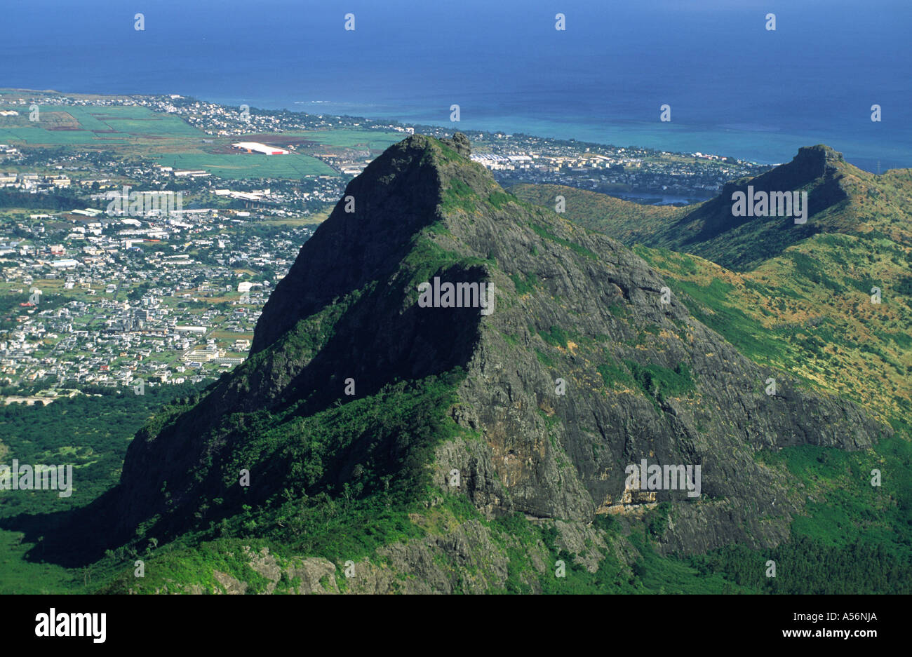 Sanail Rock und Goat Rock, Mauritius Stockfoto