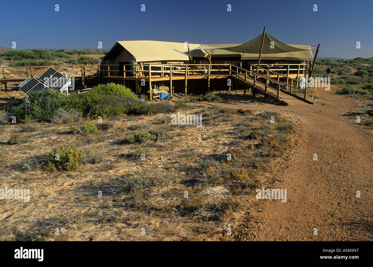 Öko-Tourismus Projekt Ningaloo Reef Retreat, Cape Range National Park, Ningaloo Marine Park Stockfoto