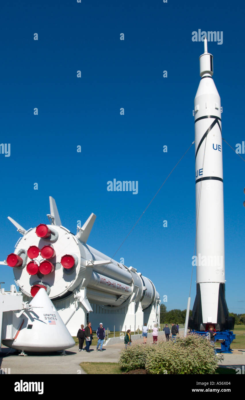 Rocket Garden, Kennedy Space Center in Cape Canaveral, Florida, USA Stockfoto