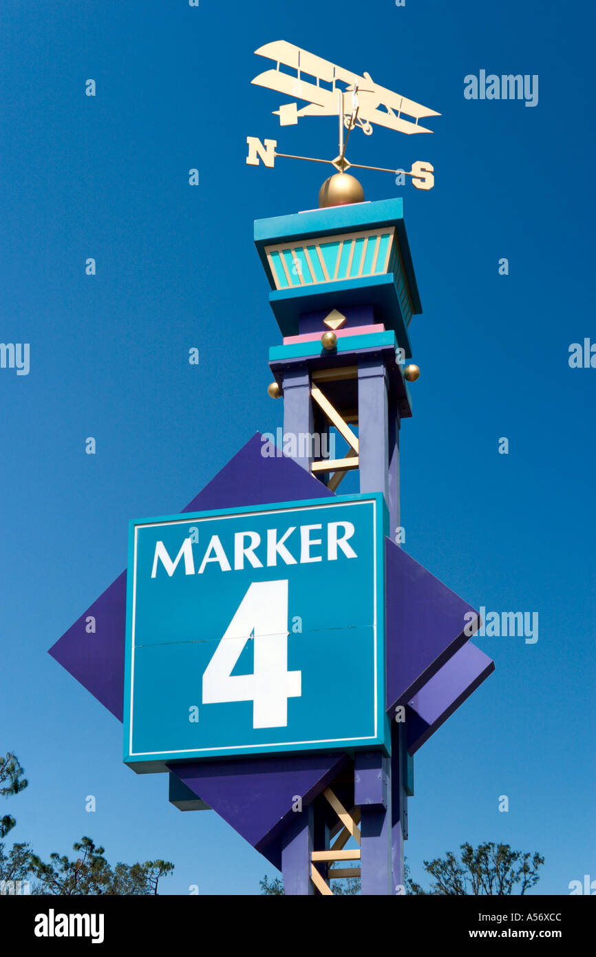 Mile Marker, Highway 192, Kissimmee, Orlando, Florida, USA Stockfoto