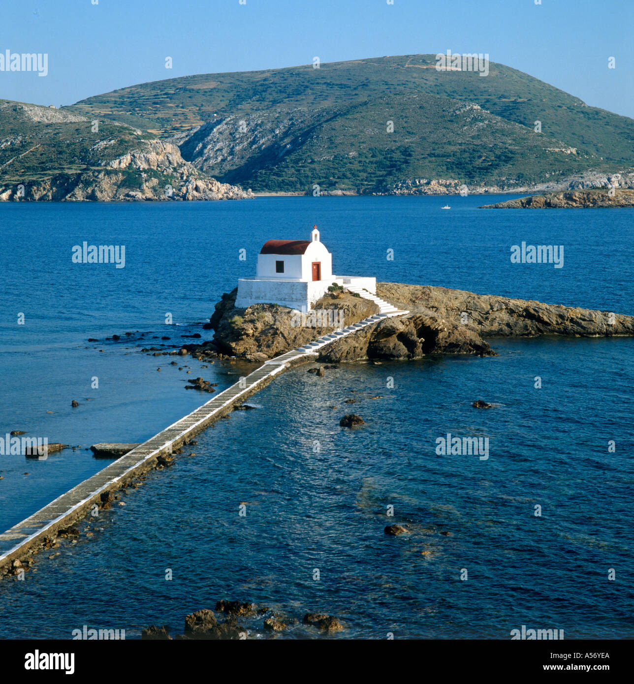 Griechische Kirche, Leros, Dodekanes, Griechenland Stockfoto