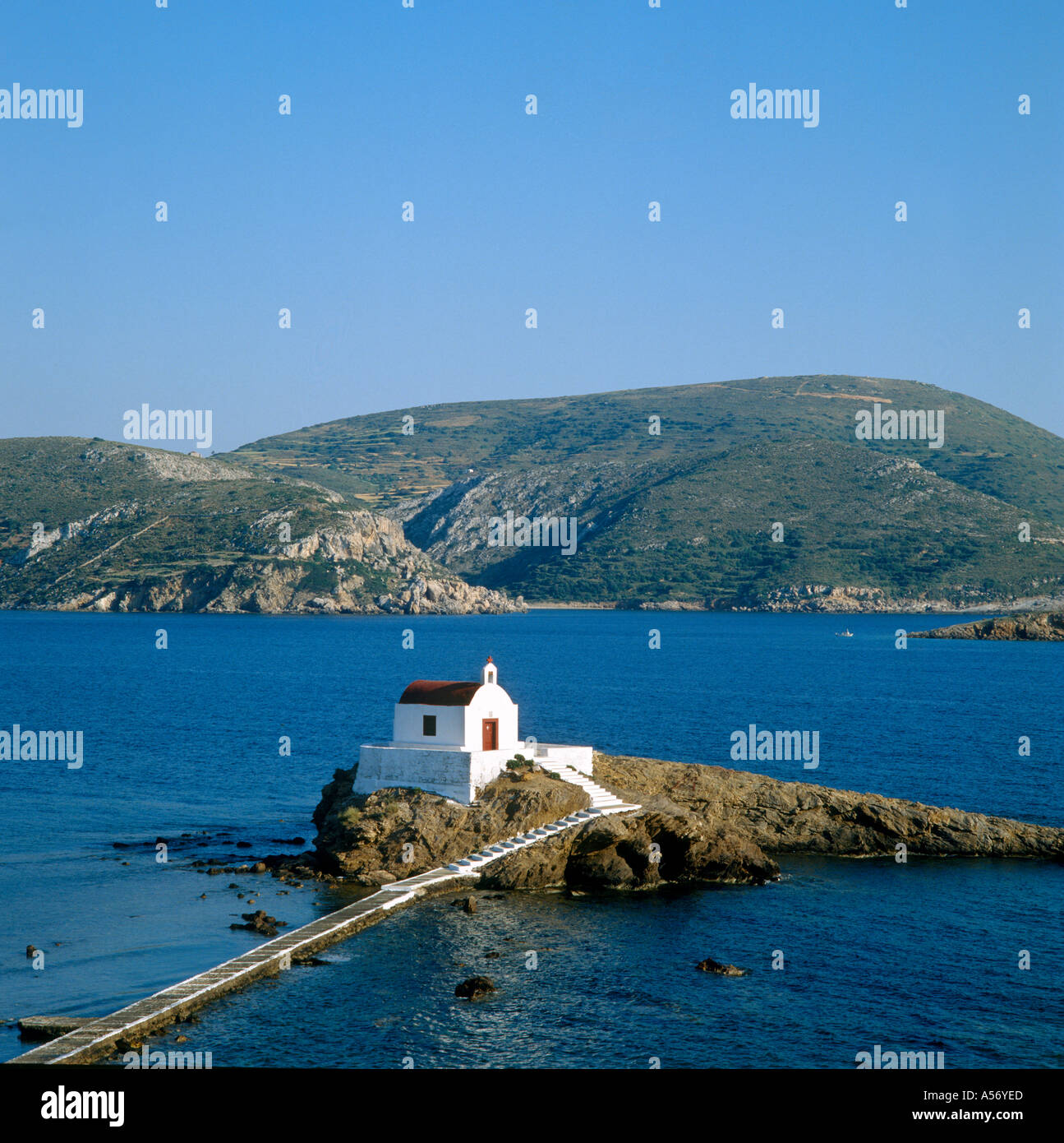 Griechische Kirche, Leros, Dodekanes, Griechenland Stockfoto