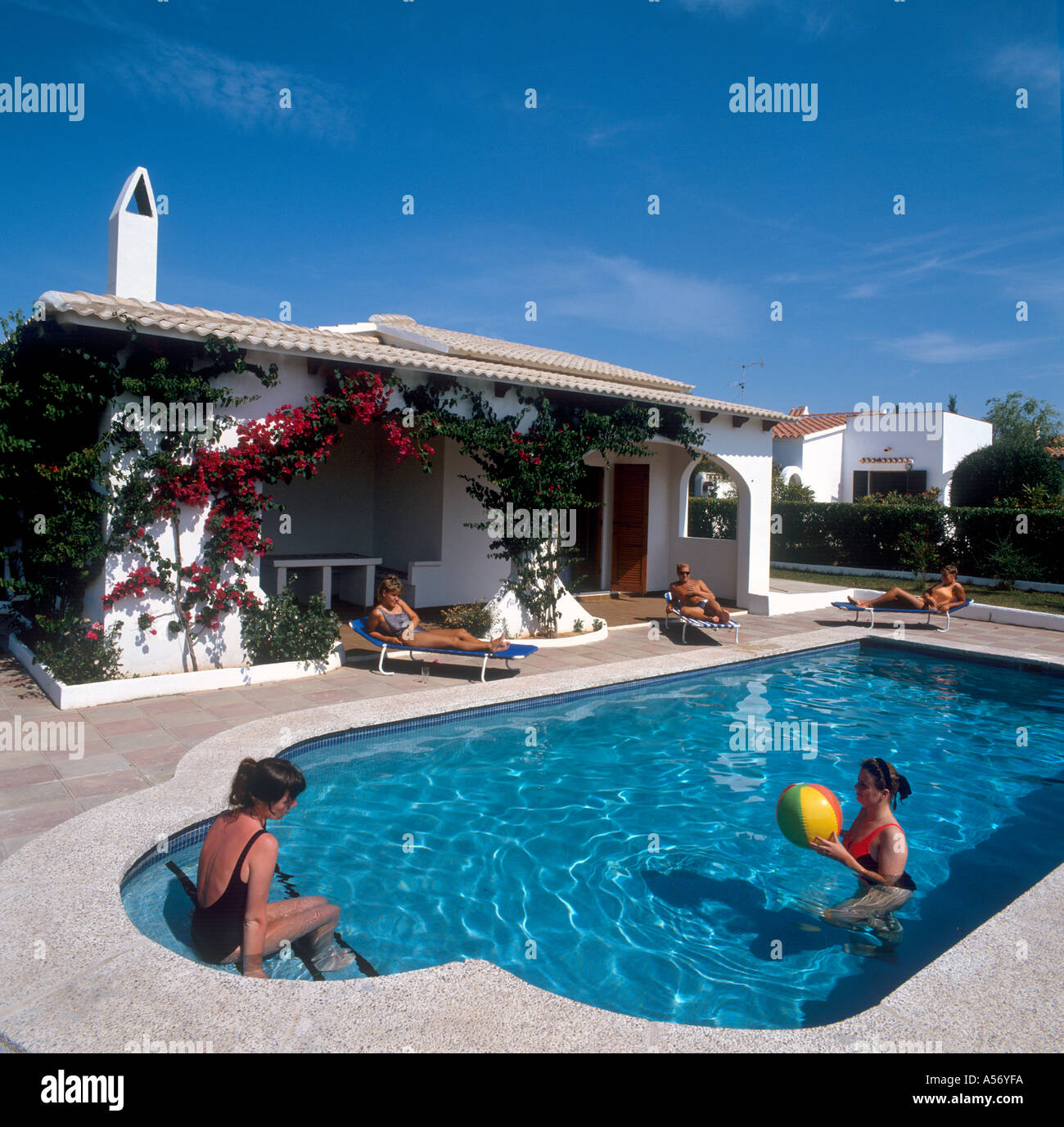 Typische private Villa in Menorca, Balearen, Spanien Stockfoto