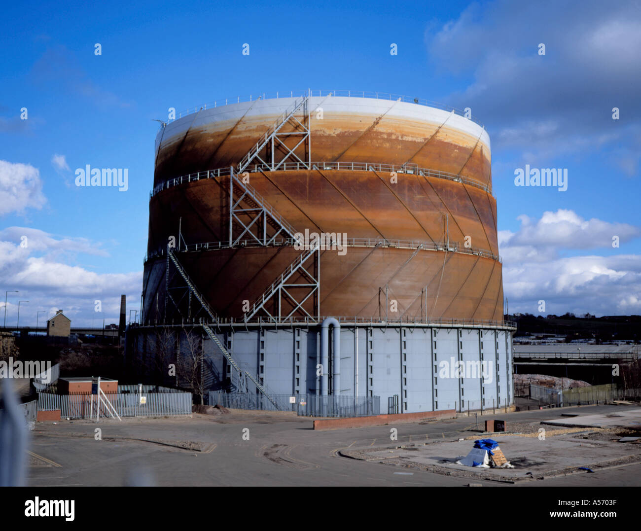 Gasometer, Elswick, Newcastle Upon Tyne, Tyne and Wear, England, UK. Stockfoto