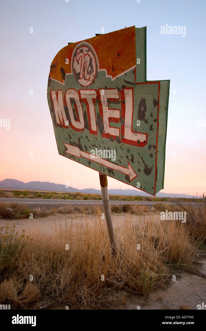 Verlassenen Motel-Schild. Stockfoto